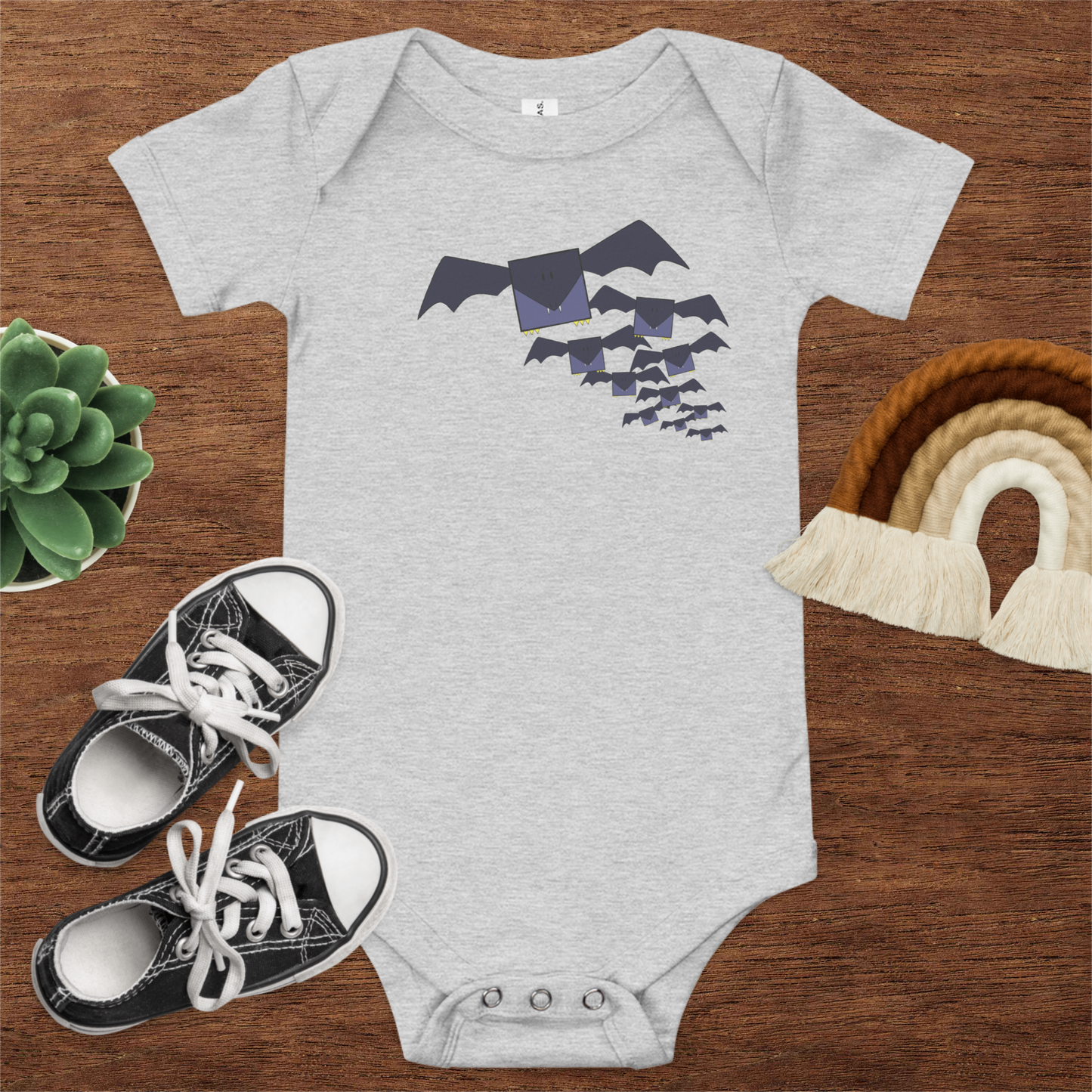 ZOOBOX // Animal Box // Murciélagos // Body de bebé manga corta