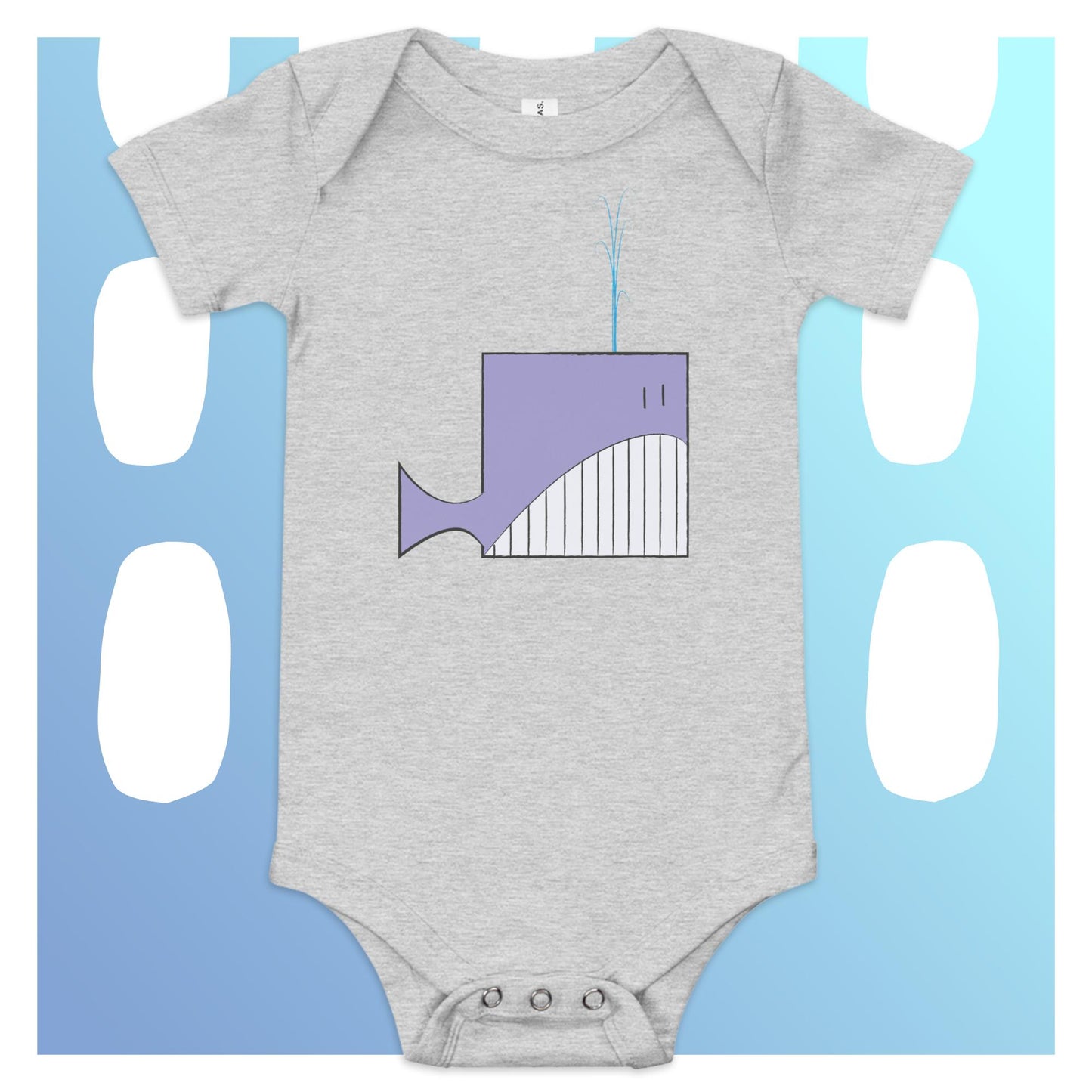 ZOOBOX // Animal Box // Ballena //Body de bebé manga corta